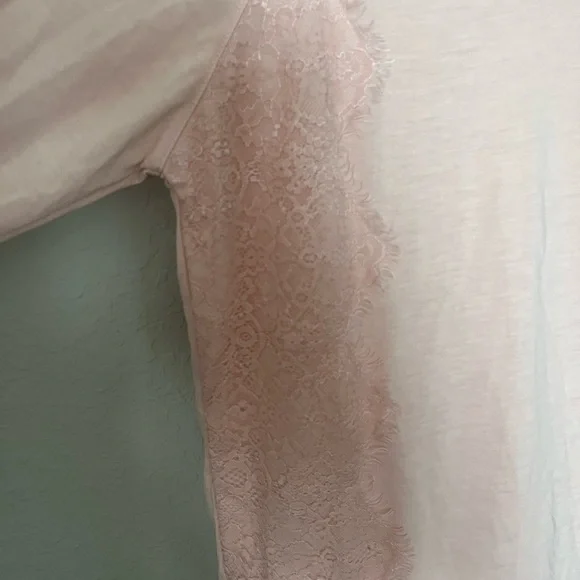 REWIND long sleeve pink shirt with lace size medium nwt - Picture 7 of 7